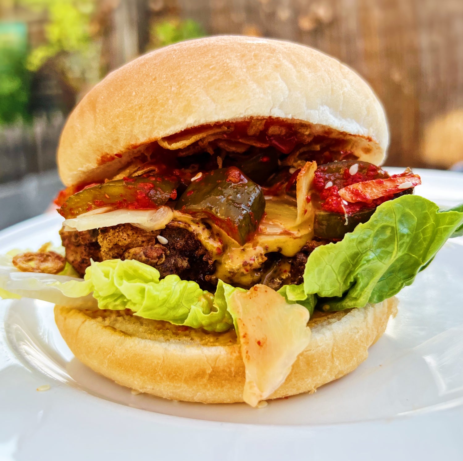 Kimchi Chicken Burger