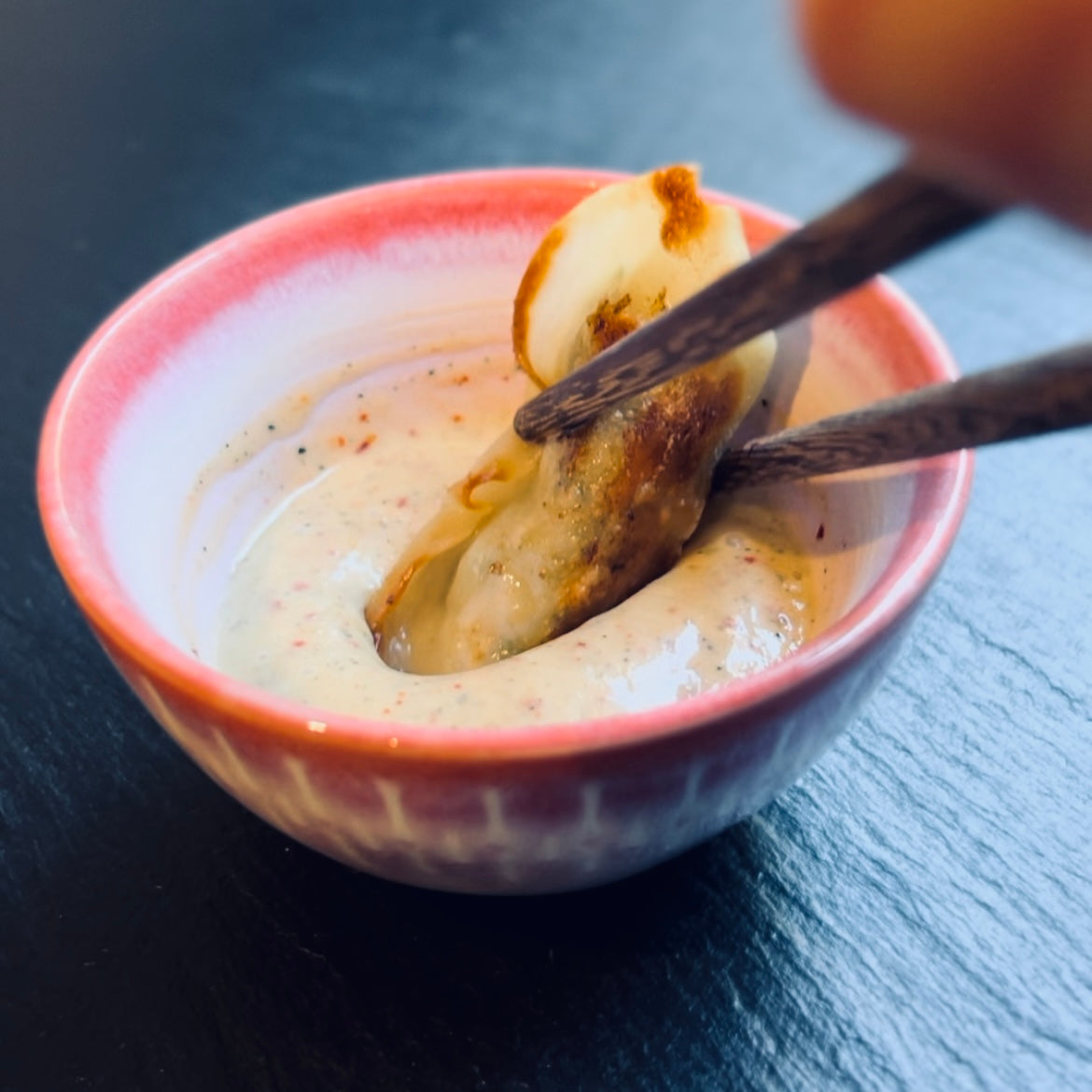 ramen dip dumpling