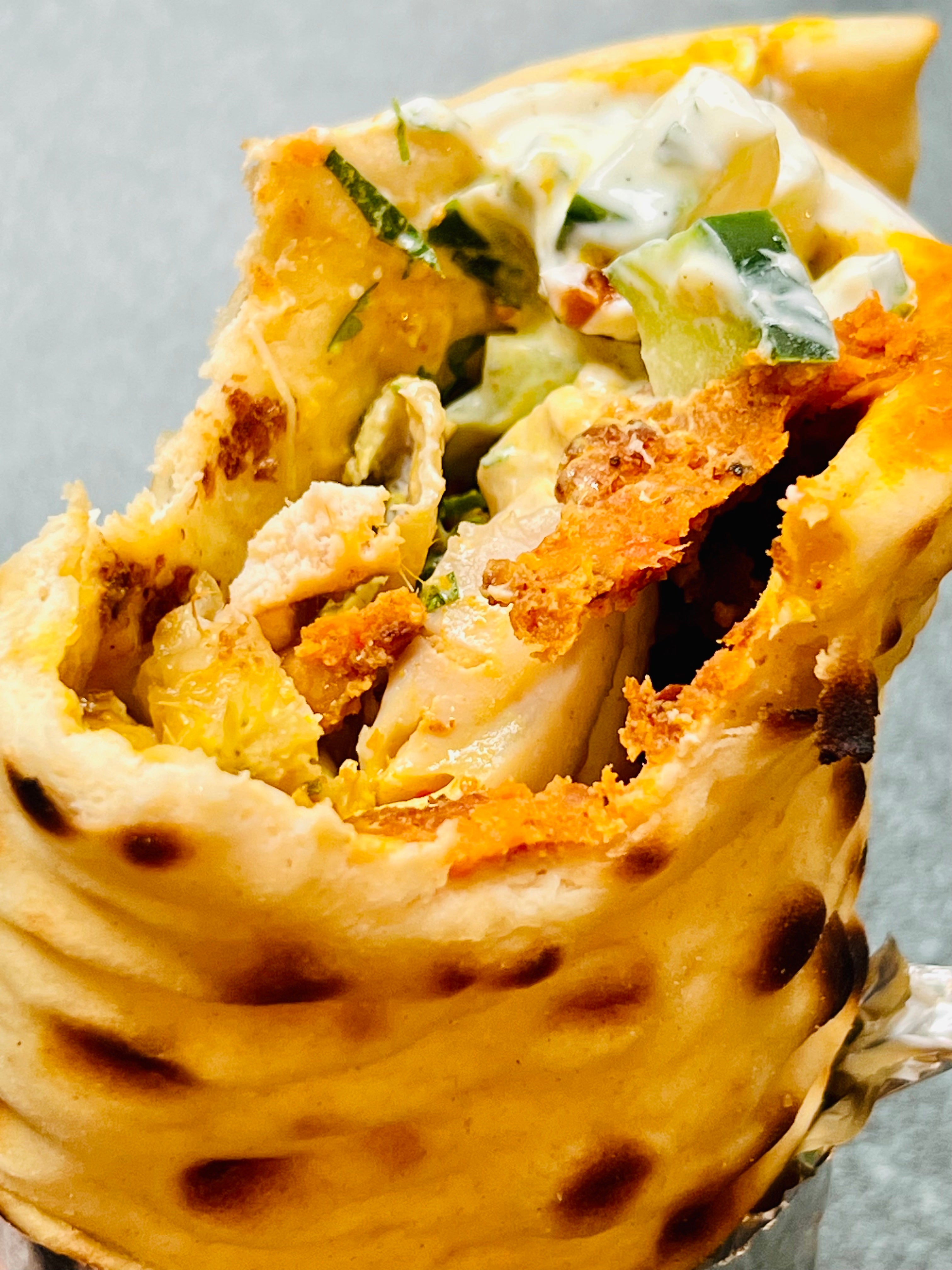 Spicy chicken wrap