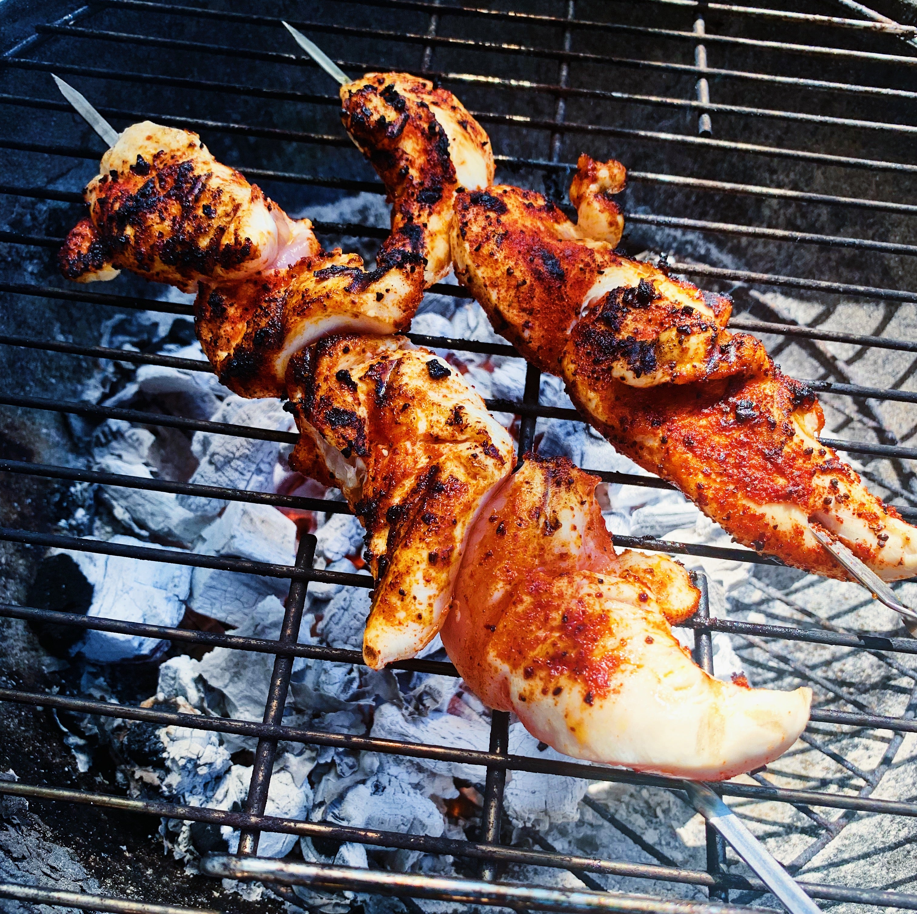 Low Carb Barbecued Chicken Shish Kebab