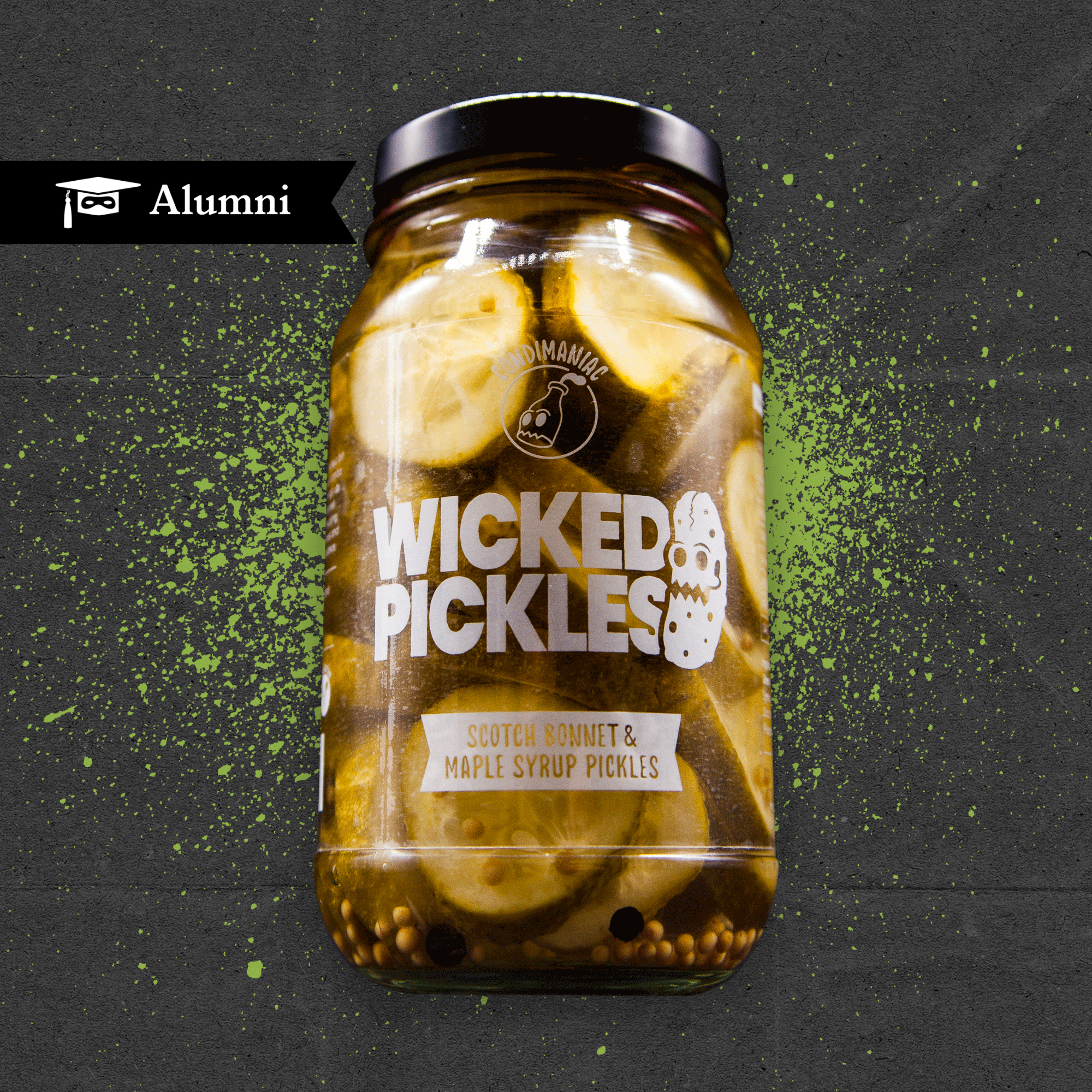 Condimaniac Wicked Pickles - Maple Syrup & Scotch Bonnet Gherkins