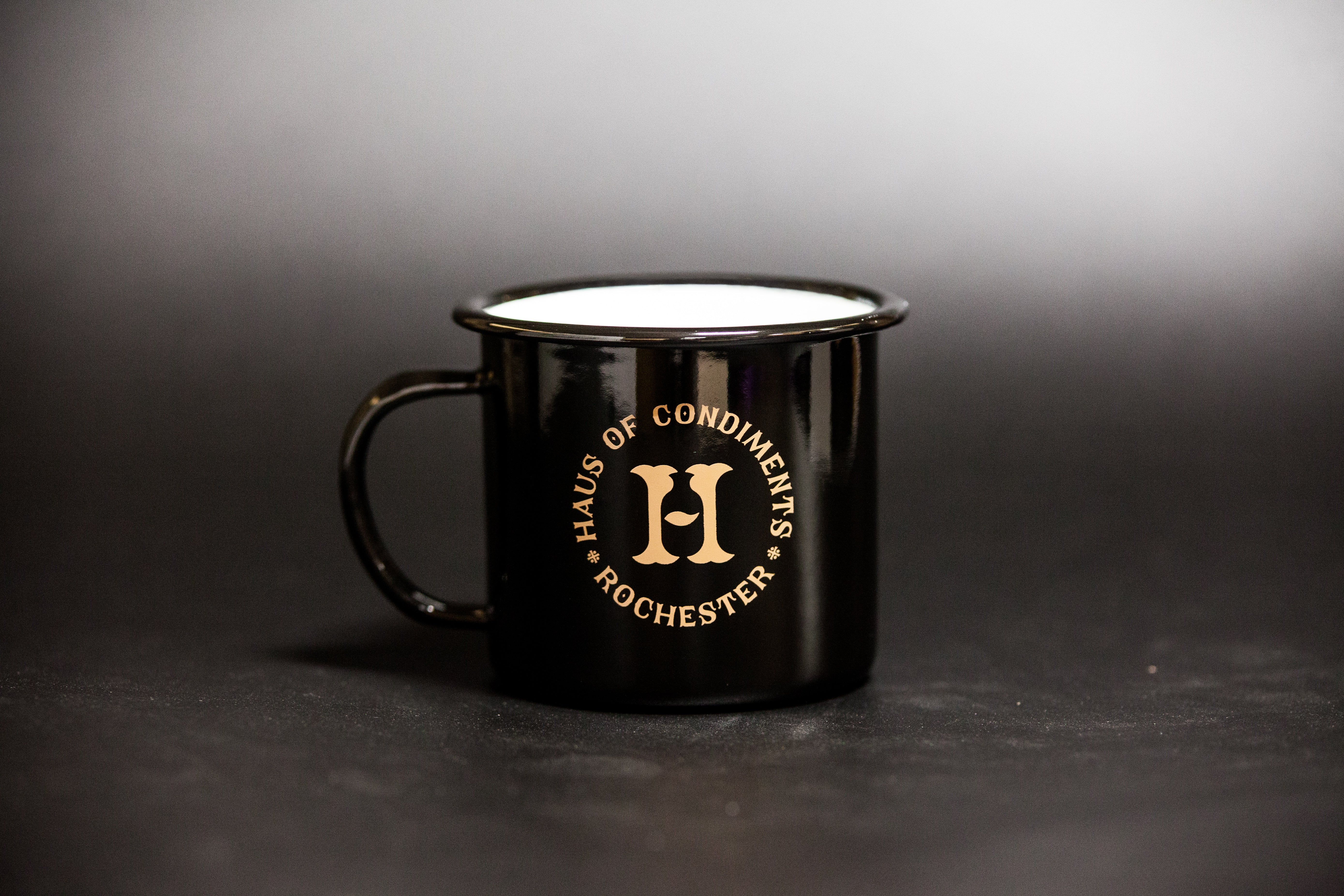 Condimaniac Haus of Condiments Enamel Mug