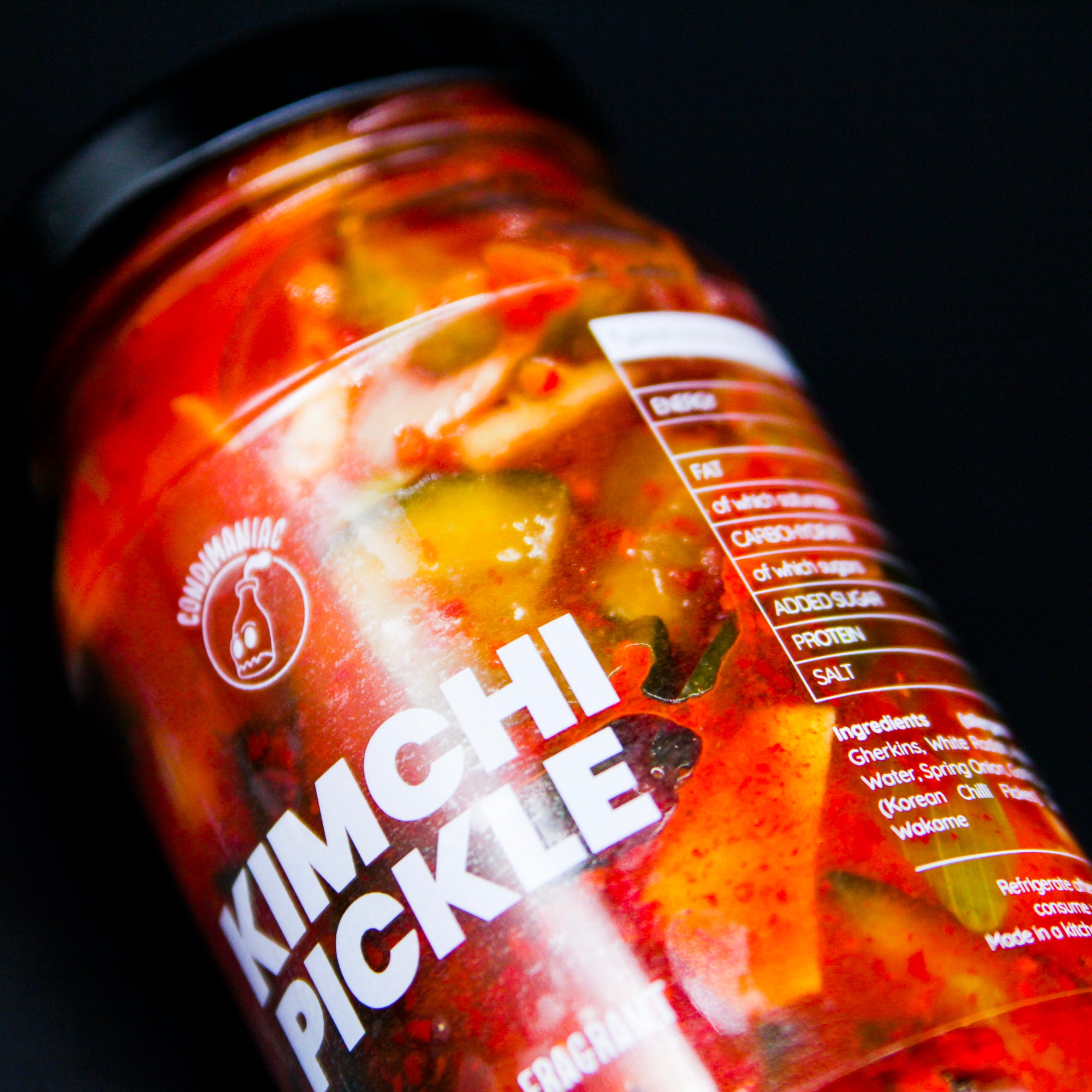 Condimaniac Kimchi Pickle - Crunchy mix of cucumber, radish, ginger and more with gochugaru (non-fermented)
