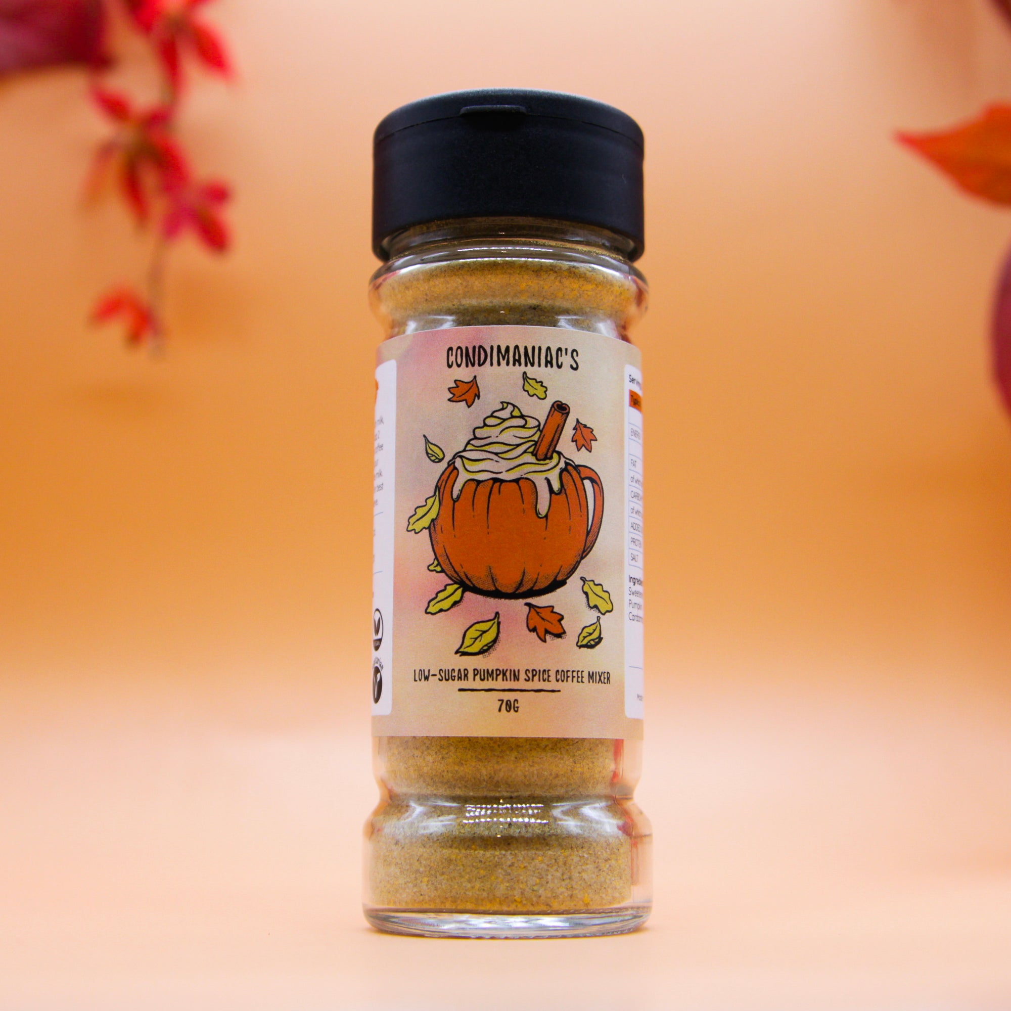 Condimaniac's Low-Sugar Pumpkin Spice Coffee Mixer - (70g) - Seasonal product