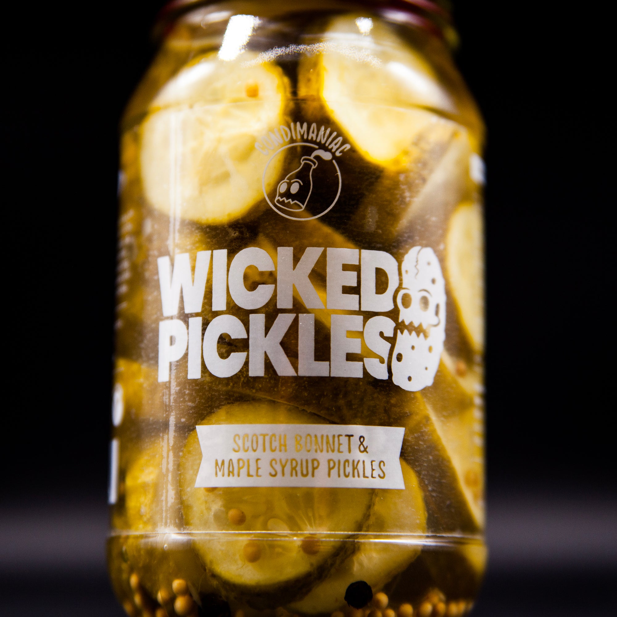 Condimaniac Wicked Pickles - Maple Syrup & Scotch Bonnet Gherkins