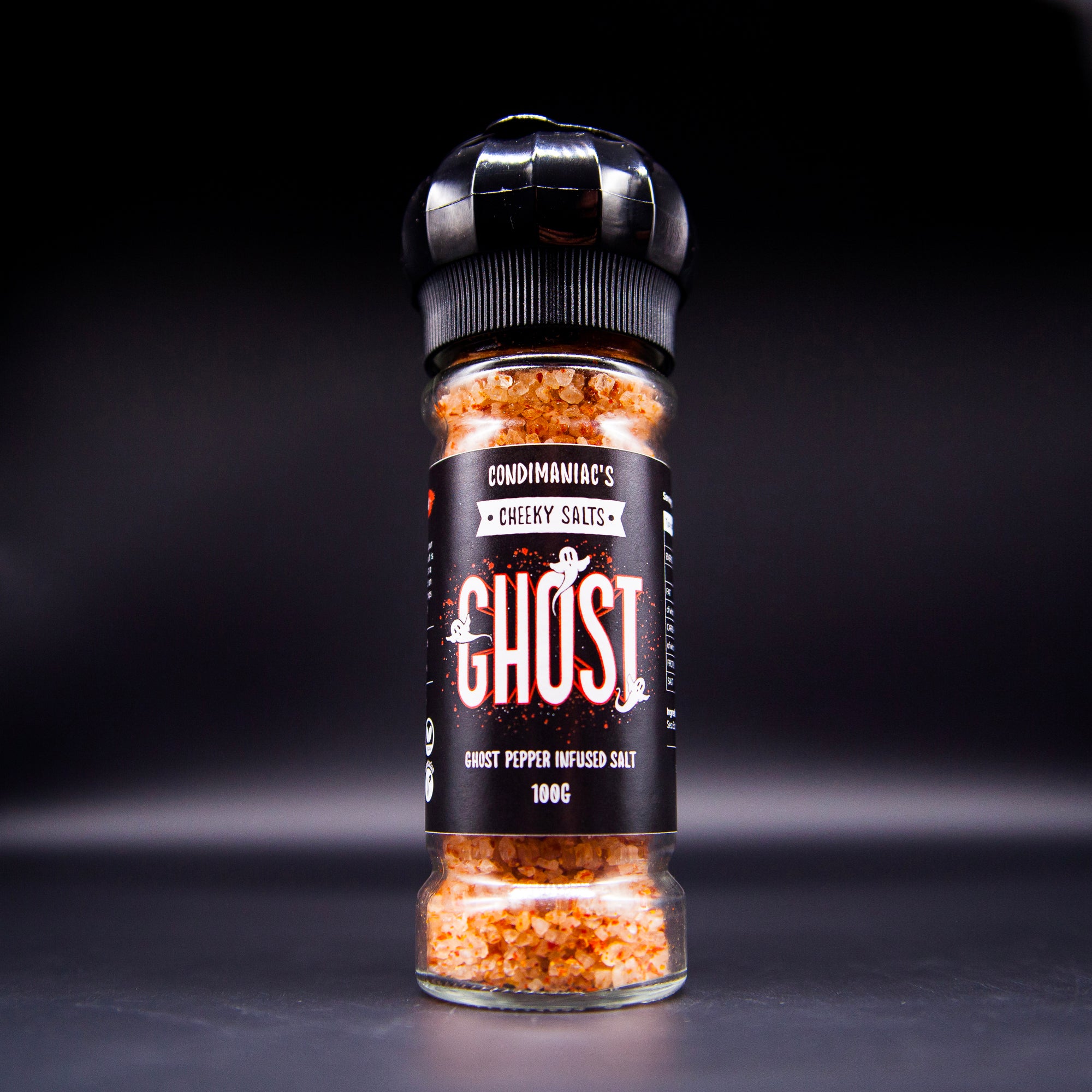 Ghost Chilli Salt - Condimaniac presents: Cheeky Salt, the perfect spicy salt grinder