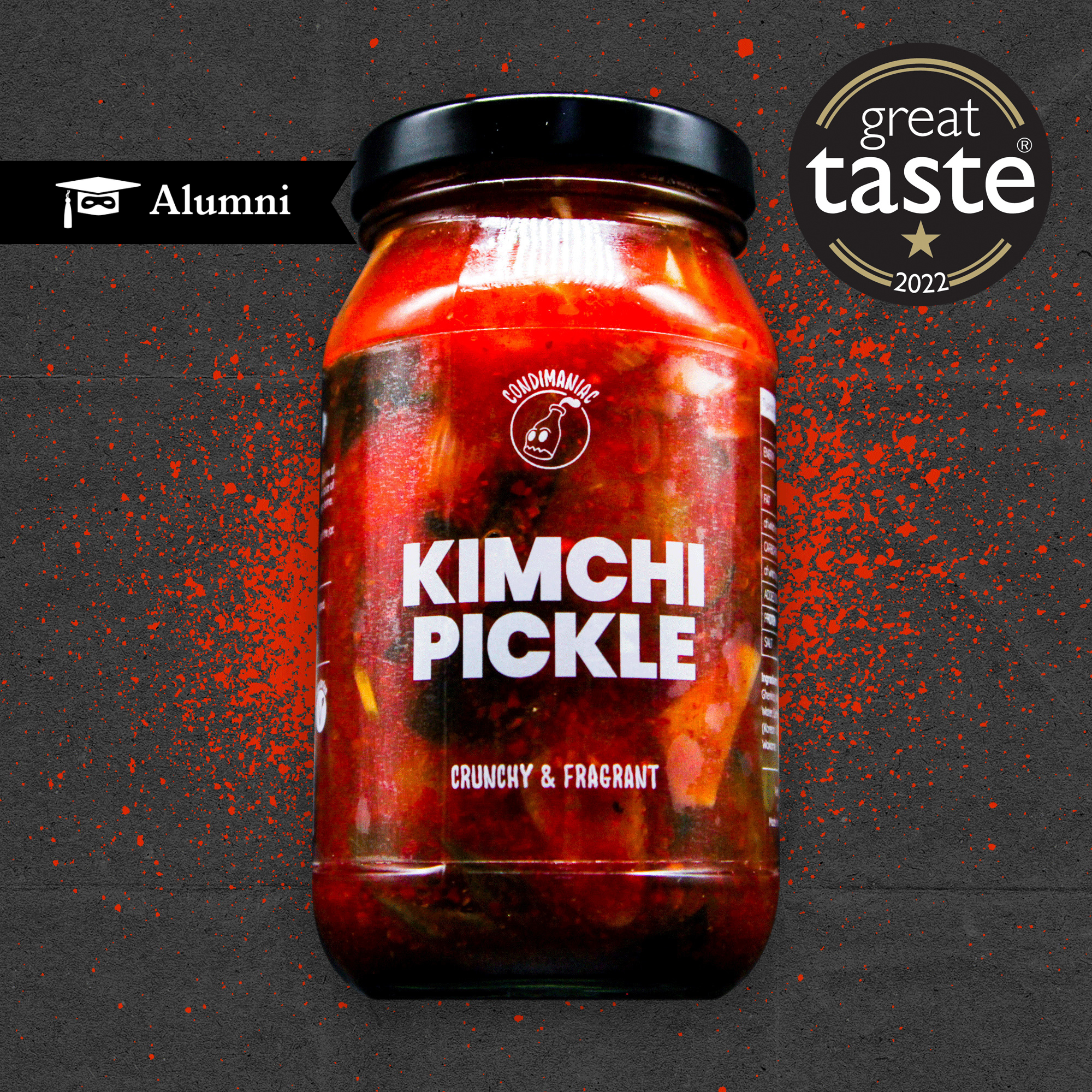 Condimaniac Kimchi Pickle - Crunchy mix of cucumber, radish, ginger and more with gochugaru (non-fermented)