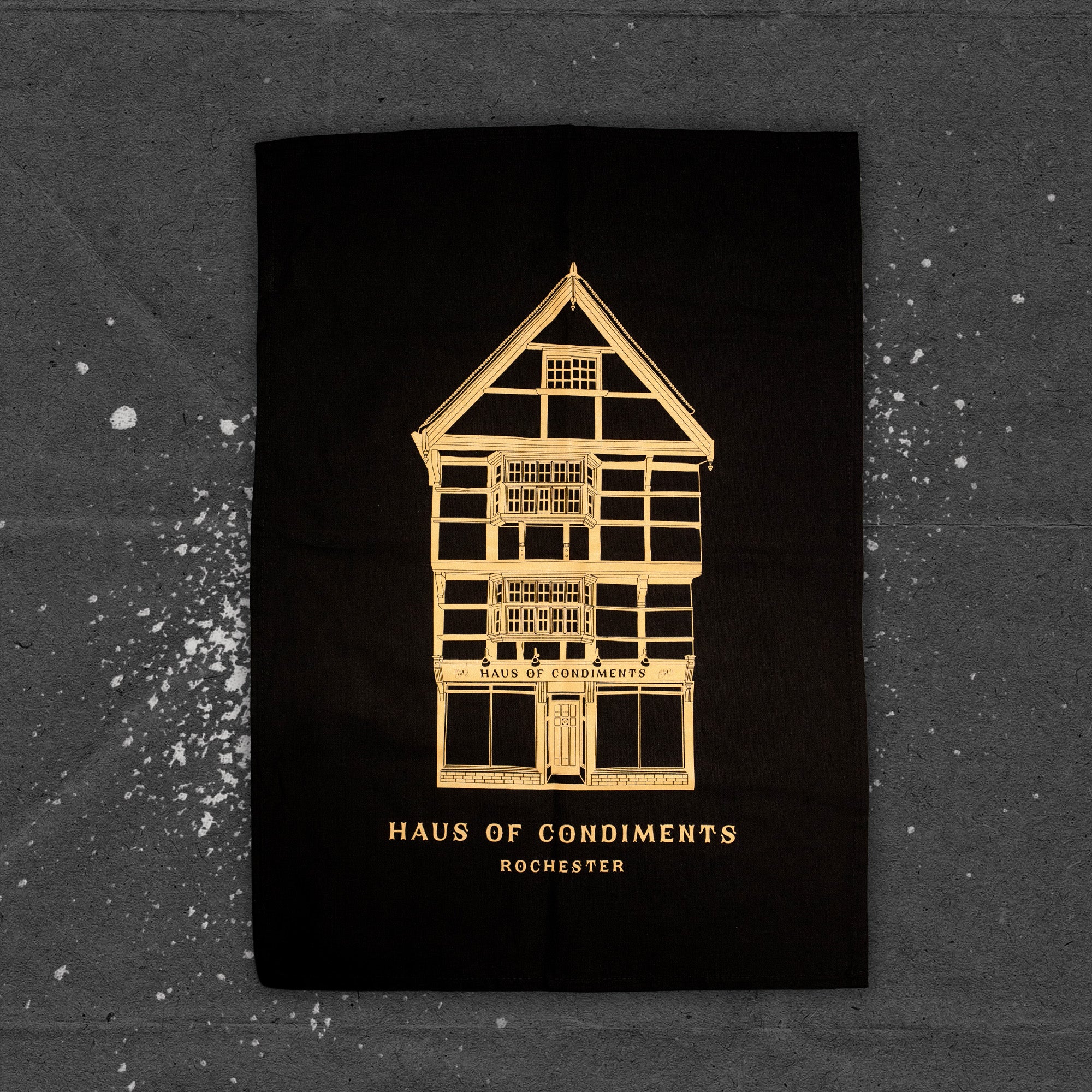 Condimaniac Haus of Condiments Tea Towel