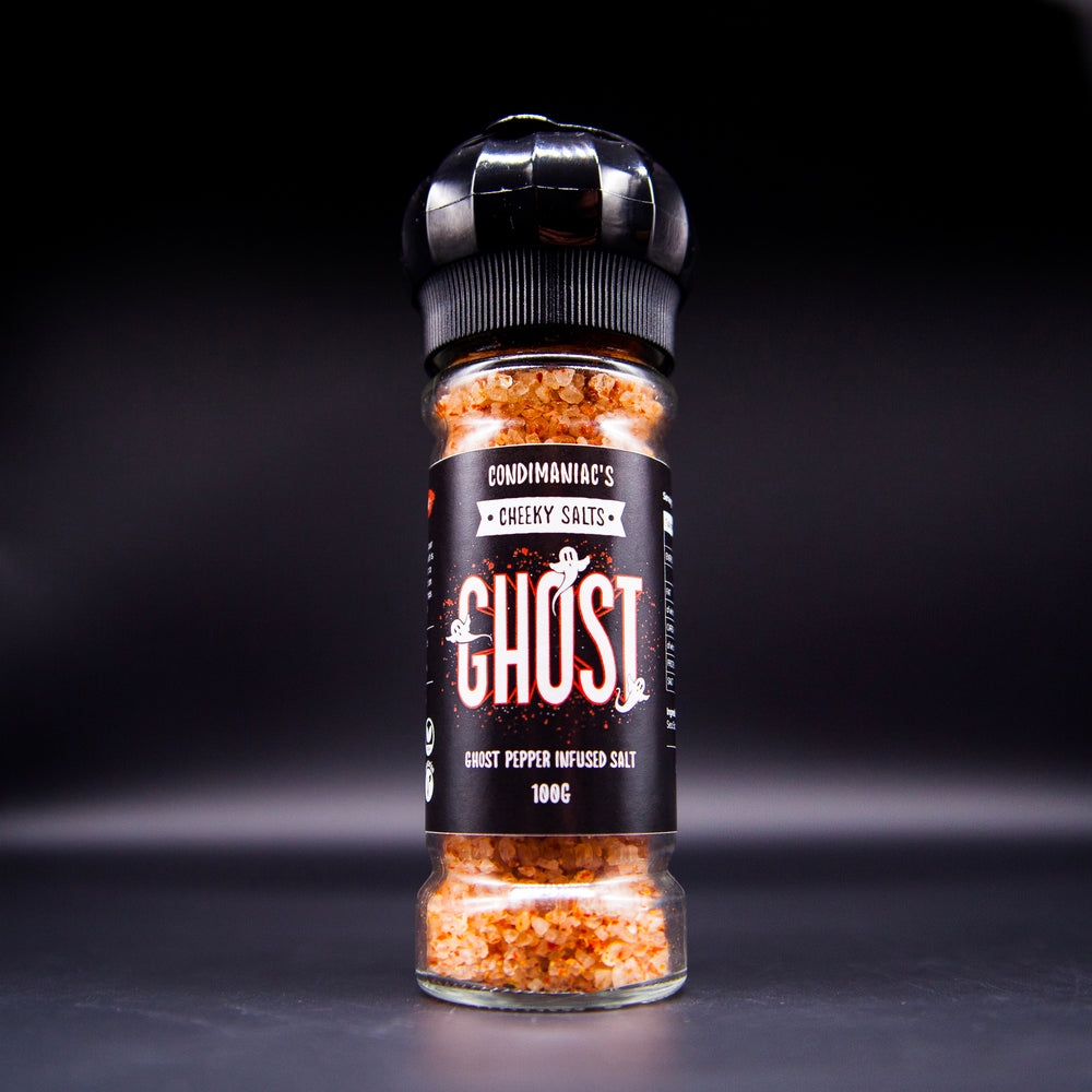 
            
                Load image into Gallery viewer, Condimaniac&amp;#39;s &amp;#39;Cheeky Salts&amp;#39; Ghost Pepper Infused Salt
            
        