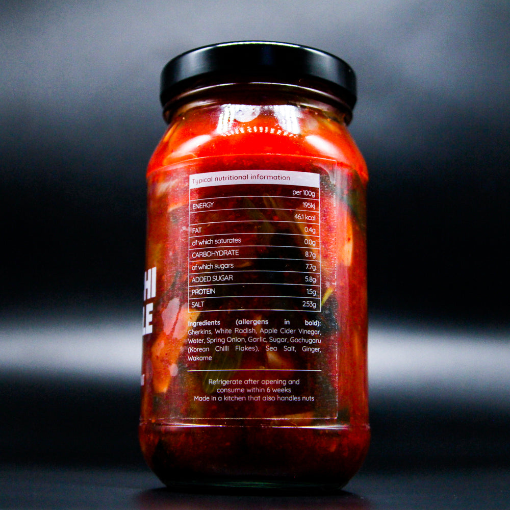 
            
                Load image into Gallery viewer, Condimaniac Kimchi Pickle - Crunchy mix of cucumber, radish, ginger and more with gochugaru (non-fermented)
            
        