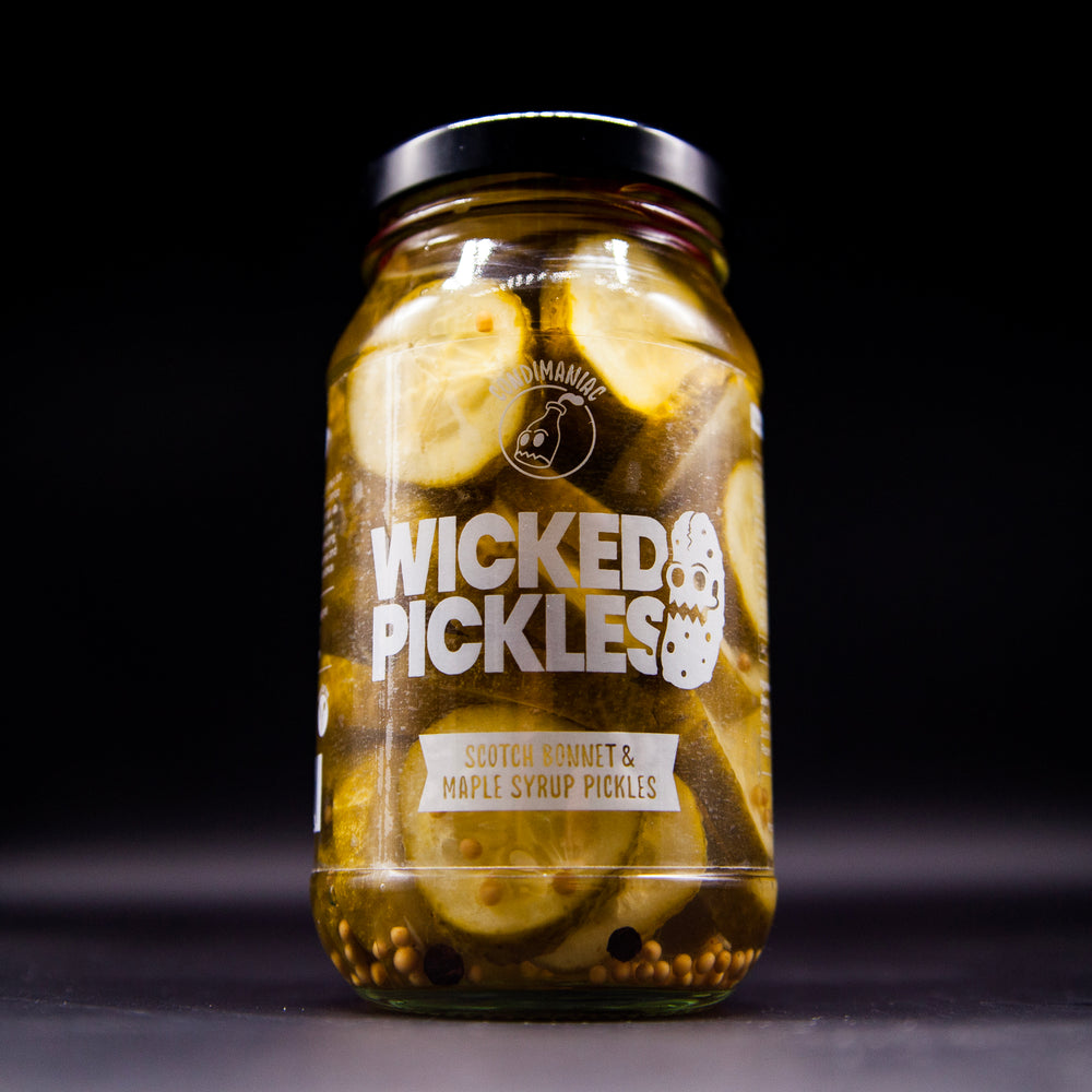 Condimaniac Wicked Pickles - Maple Syrup & Scotch Bonnet Gherkins