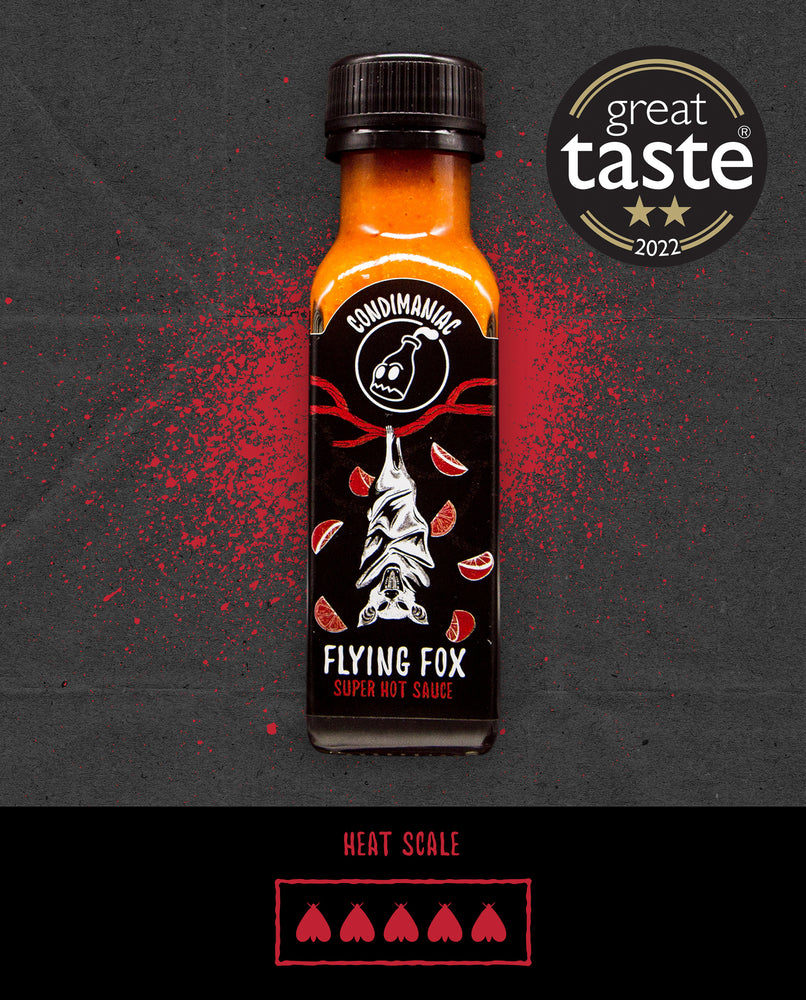 
            
                Load image into Gallery viewer, Condimaniac Flying Fox Super Hot Sauce
            
        